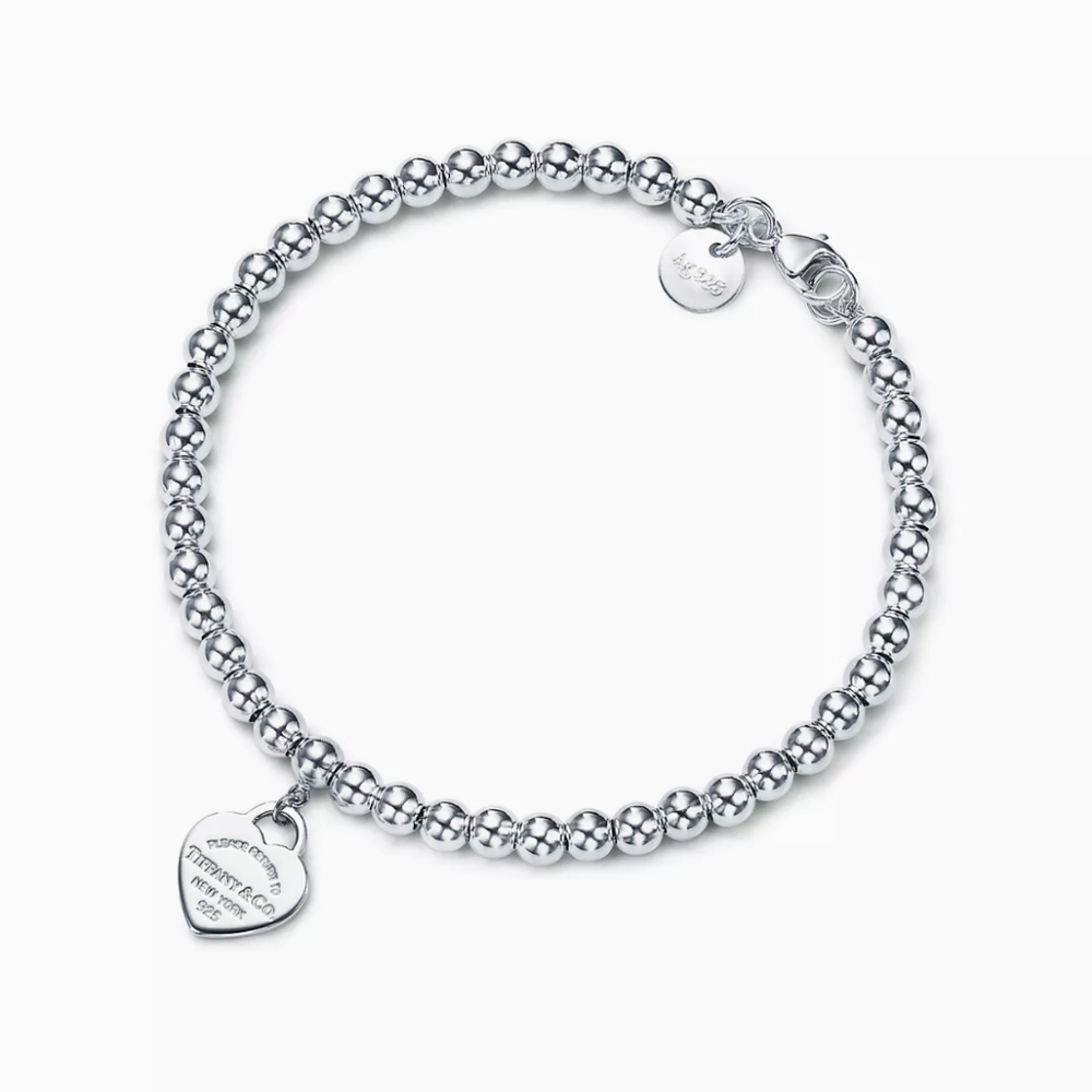 **SOLD**🤍 Tiffany & Co. Beaded Heart Bracelet 🤍